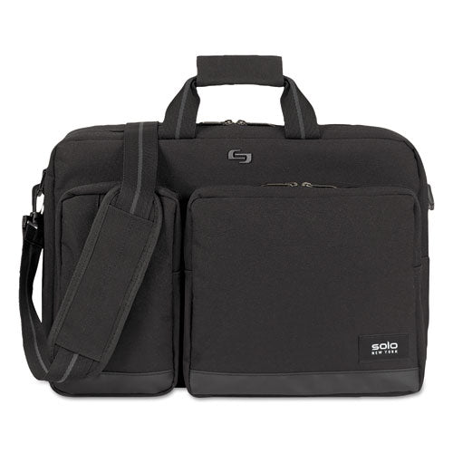 Urban Hybrid Briefcase holds Laptops up to 15 1/2", 17 1/4" x 12 1/2" x 8", Black