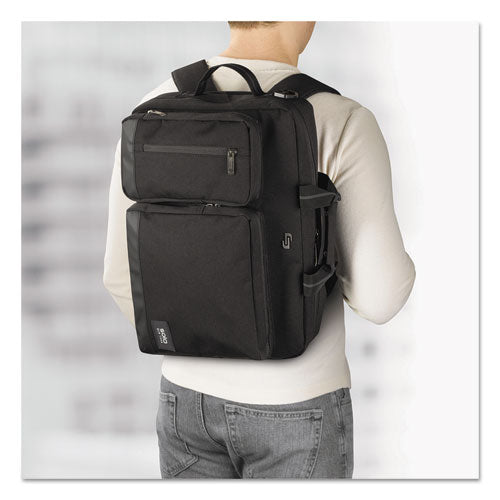 Urban Hybrid Briefcase holds Laptops up to 15 1/2", 17 1/4" x 12 1/2" x 8", Black