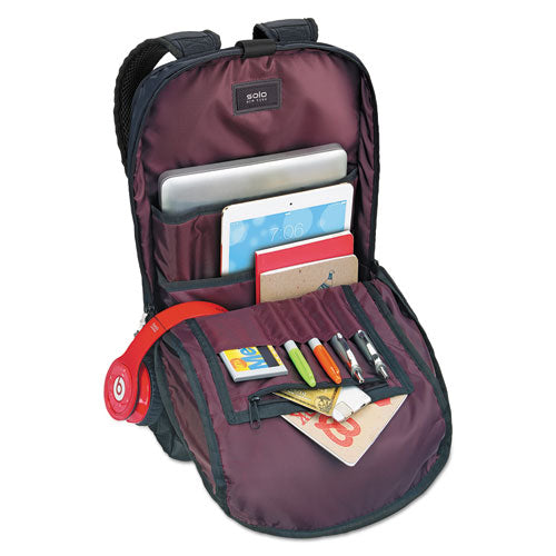 Draft Nylon Backpack holds Laptops up to 15 1/2", 12 1/2" x 18 1/8" x 7"