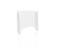 Countertop Personal Protection Safety Barrier with Arched Pass Through, 31 3/4"w x 36"h, (set of 2)