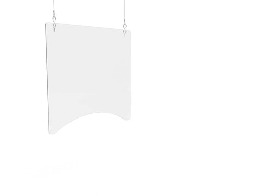 Hanging Personal Protection Safety Barrier (Square), 24w" x 24h", (set of 2)