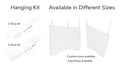 Hanging Personal Protection Safety Barrier (Landscape) 36w" x 24h", (set of 2)