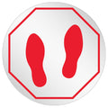 StandSafe 20" Diameter Circle w/Adhesive Personal Protection Spacing Disks –  Footprints Stop Sign