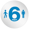StandSafe 20" Diamater Circle w/Adhesive Personal Protection Spacing Disks – Stay Six Feet Apart