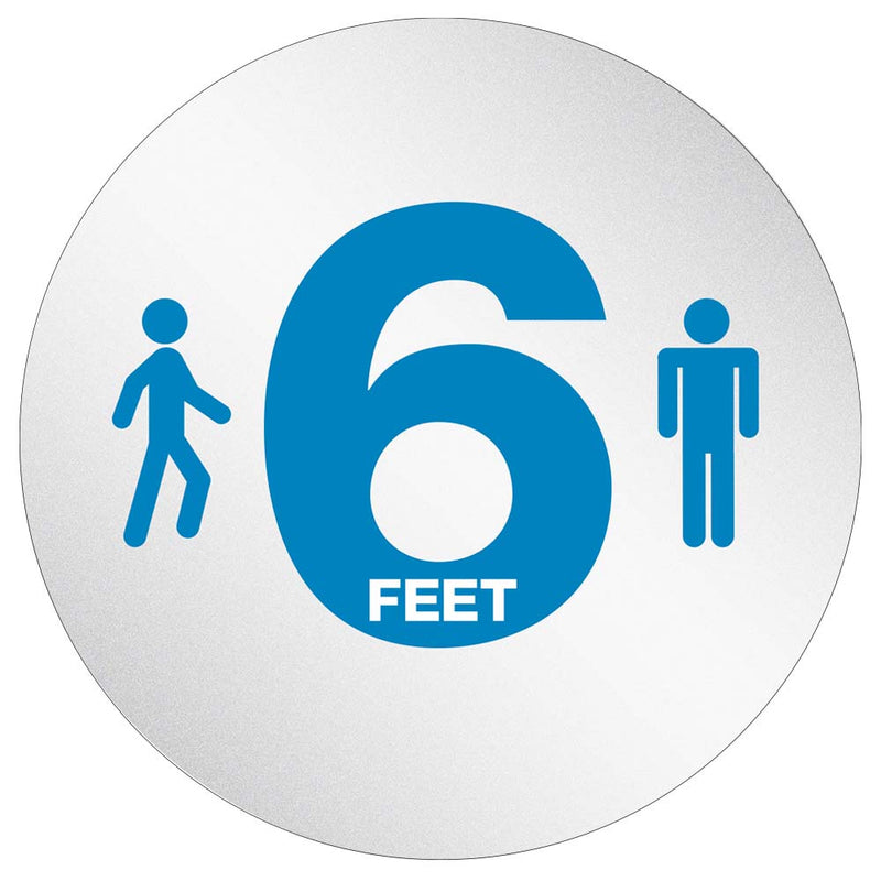 StandSafe 20" Diamater Circle w/Adhesive Personal Protection Spacing Disks – Stay Six Feet Apart