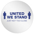 StandSafe 20" Diameter Circle w/Adhesive Personal Spacing Disks – United We Stand, but Not too Close