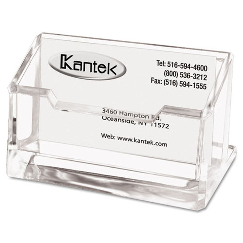 Kantek Acrylic Business Card Holder - Clear