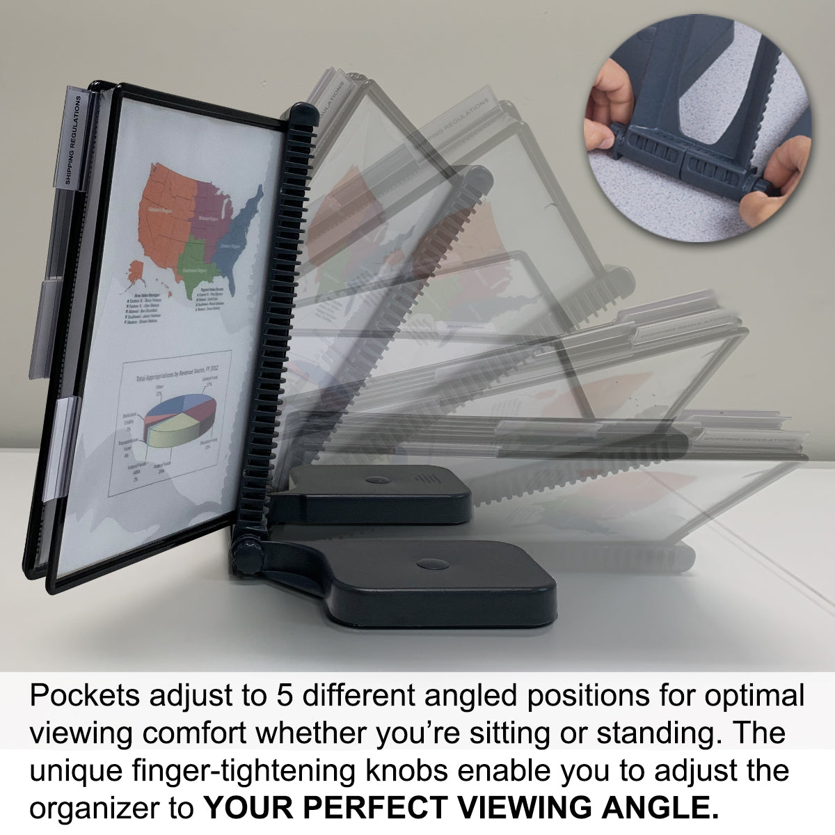 Desk-Reference Organizers | Ultimate Office | AdjustaView 10 Pocket