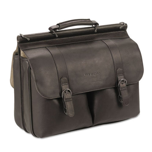 Classic Leather Briefcase (Fits laptops up to 16"), Espresso