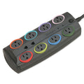 Color-Coded 8-Outlet Surge Protector for Adapters (3,090 Joules)