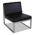 Cube Chair, Silver w/Black Leather