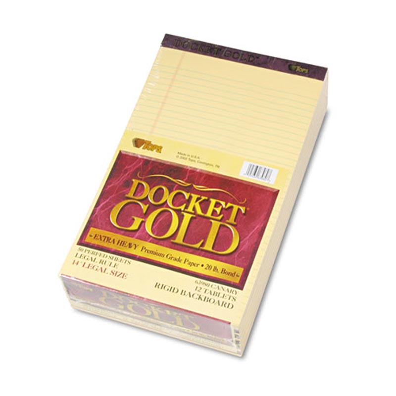 Docket Pads Docket Gold Perforated Pads, Wide Rule, Legal Size | Ultimate Office