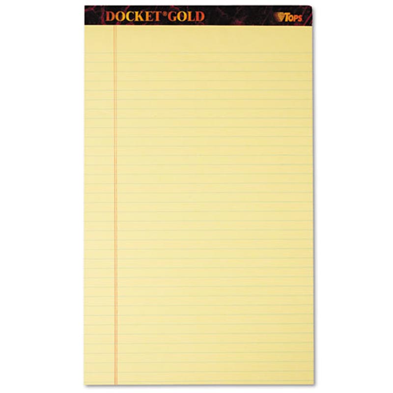 Docket Pads Docket Gold Perforated Pads, Wide Rule, Legal Size | Ultimate Office