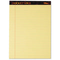 Docket Gold Perforated Pads, Wide Rule, Letter Size, 20# Paper (12-pack, 50 sheet pads)