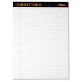 Docket Gold Perforated Pads, Wide Rule, Letter Size, 20# Paper (12-pack, 50 sheet pads)