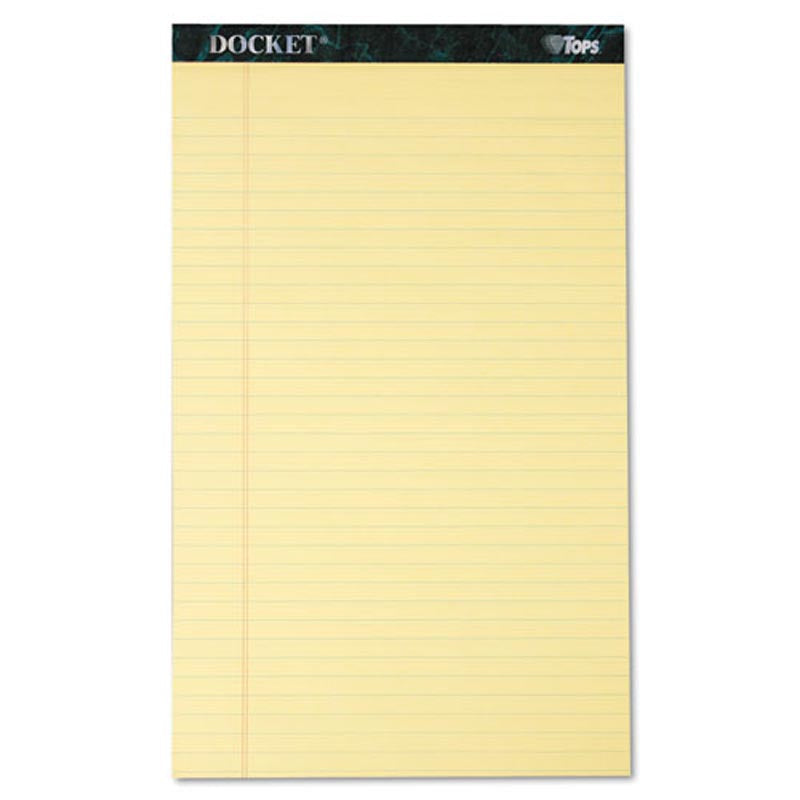 Docket Perforated Pads, Wide Rule, Legal Size, 16# Paper (12-pack, 50 sheet pads)