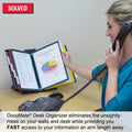 Ultimate Office DocuMate™ 20-Pocket Desk Reference Organizer with Easy-Load Pockets, Steel-Reinforced Pins, and Free Bonus Panel