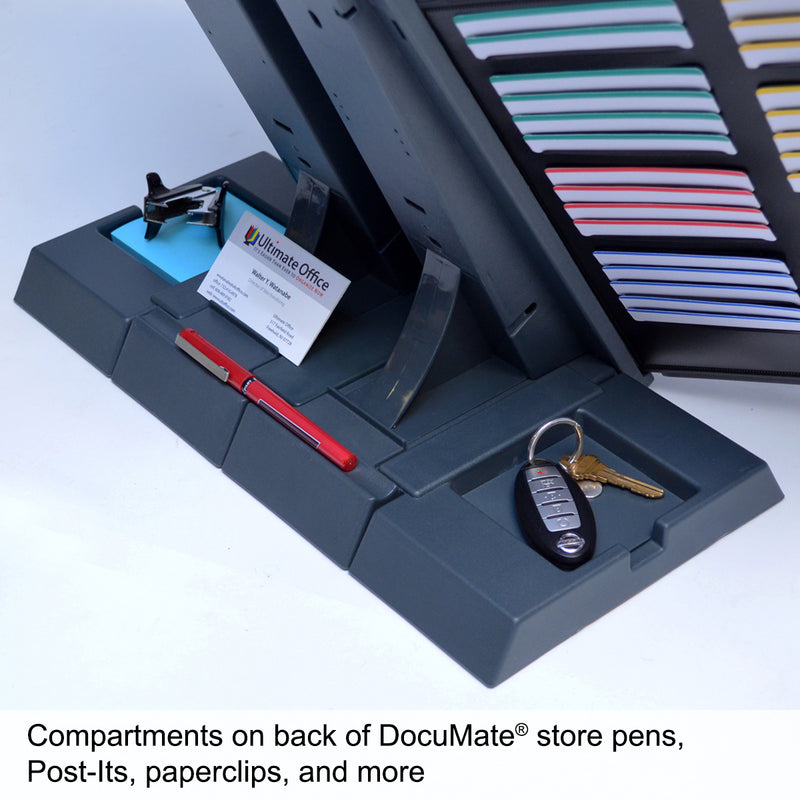 Ultimate Office DocuMate™ 20-Pocket Desk Reference Organizer with Easy-Load Pockets, Steel-Reinforced Pins, and Free Bonus Panel