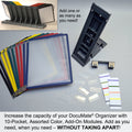 Ultimate Office DocuMate™ 20-Pocket Desk Reference Organizer with Easy-Load Pockets, Steel-Reinforced Pins, and Free Bonus Panel