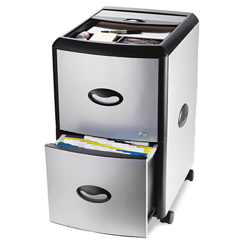 Parallel File Drawer Double File Drawer Mobile Pedestal w Metal Siding | Ultimate Office