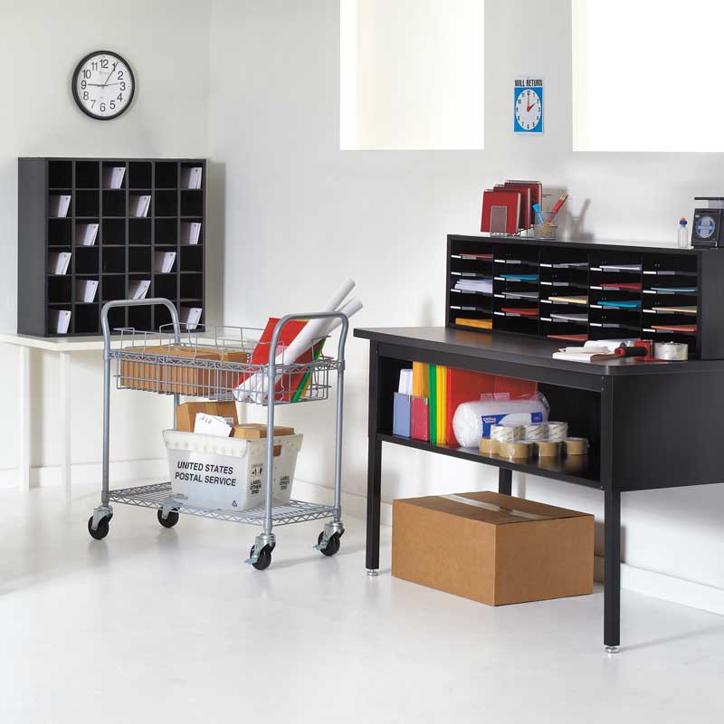 Table To Sort Paper E-Z Sort Sorting Table with Shelf - Gray | Ultimate Office