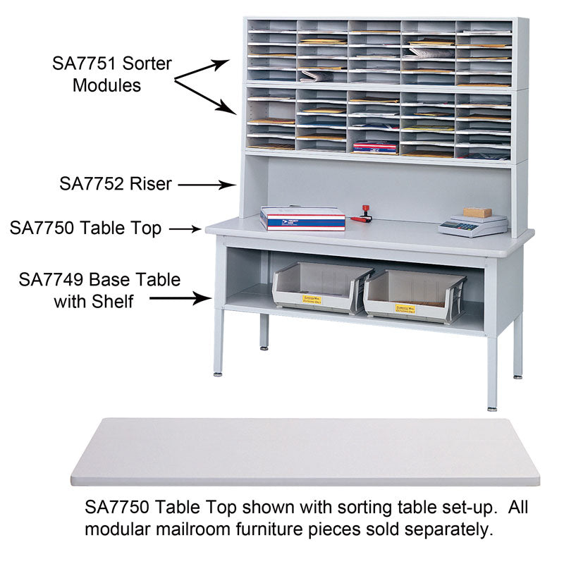 E-Z Sort Table Top - Gray | Ultimate Office