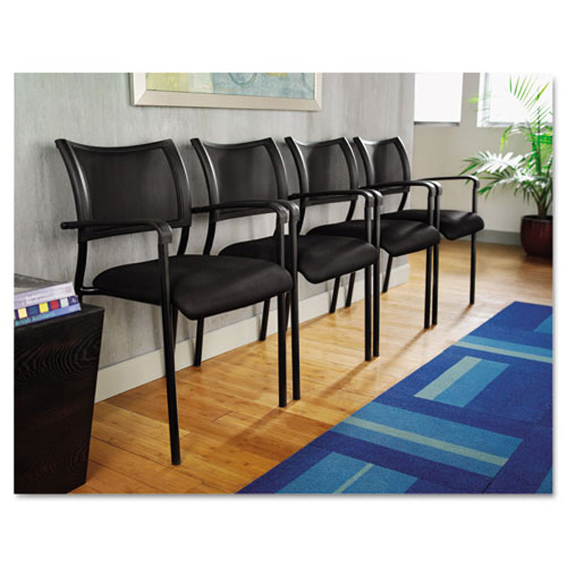 Stacking Mesh Guest Chair (2), Black w/Black Mesh Ultimate Office