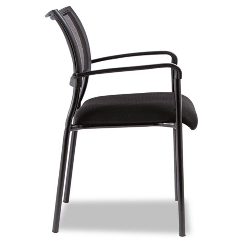 Eikon Stacking Mesh Guest Chair, Black (set of 2 chairs) w/Black Mesh