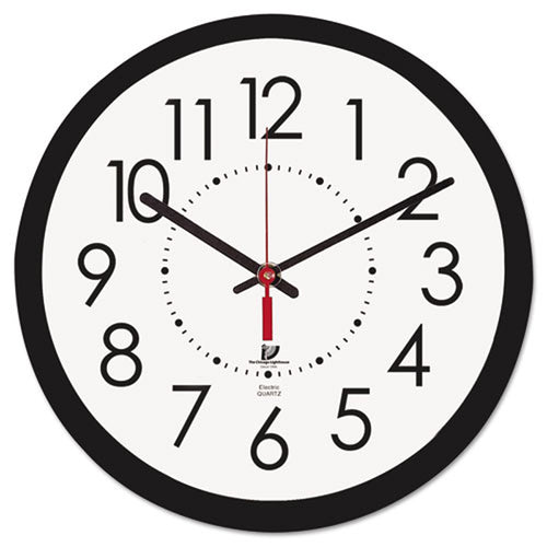 Electric 14 1/2" Contemporary Wall Clock, Black