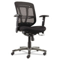 Eon Multifunction Mid-Back Cushioned Mesh Chair, Black w/Black