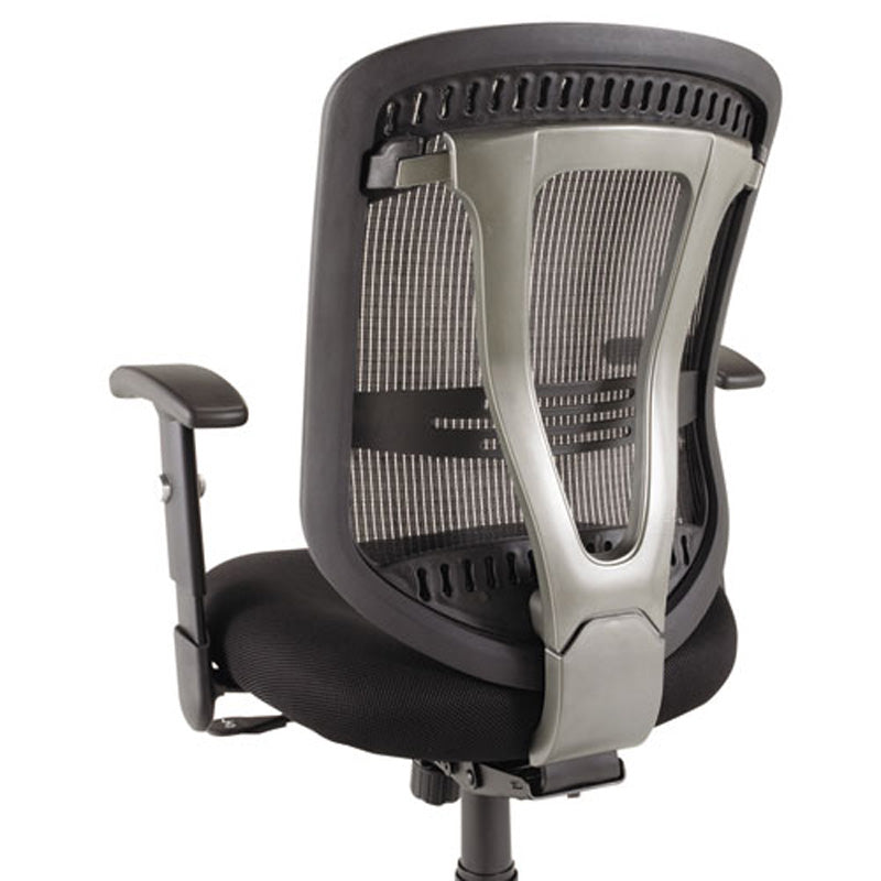 Eon Multifunction Mid-Back Cushioned Mesh Chair, Black w/Black