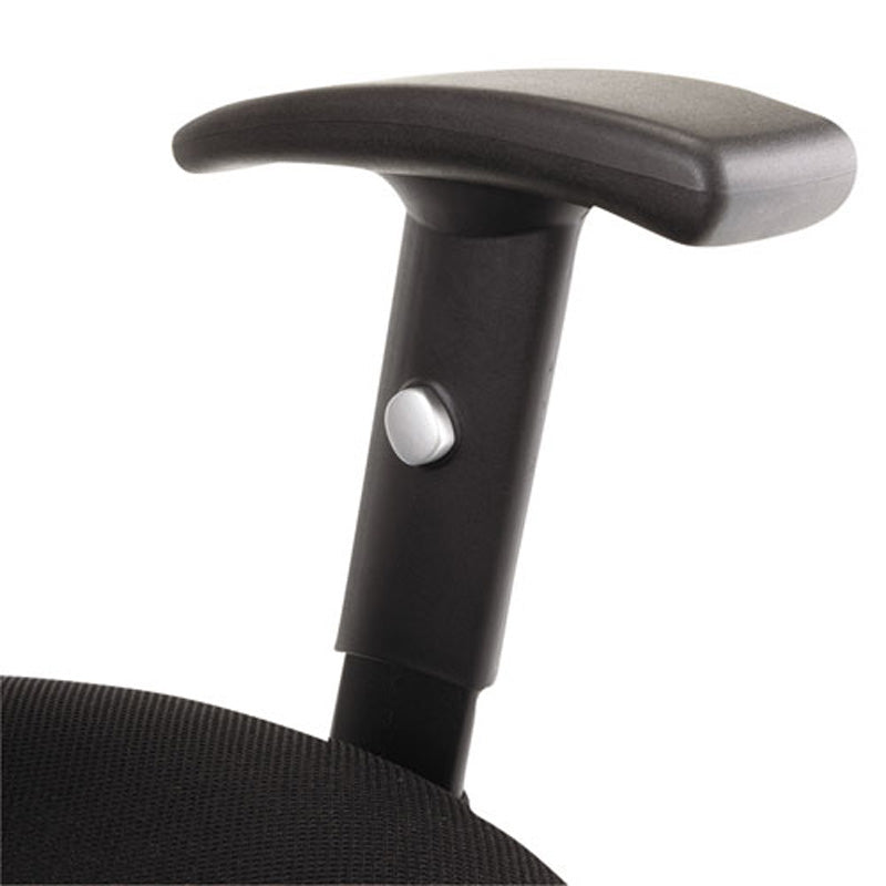 Eon Multifunction Mid-Back Cushioned Mesh Chair, Black w/Black
