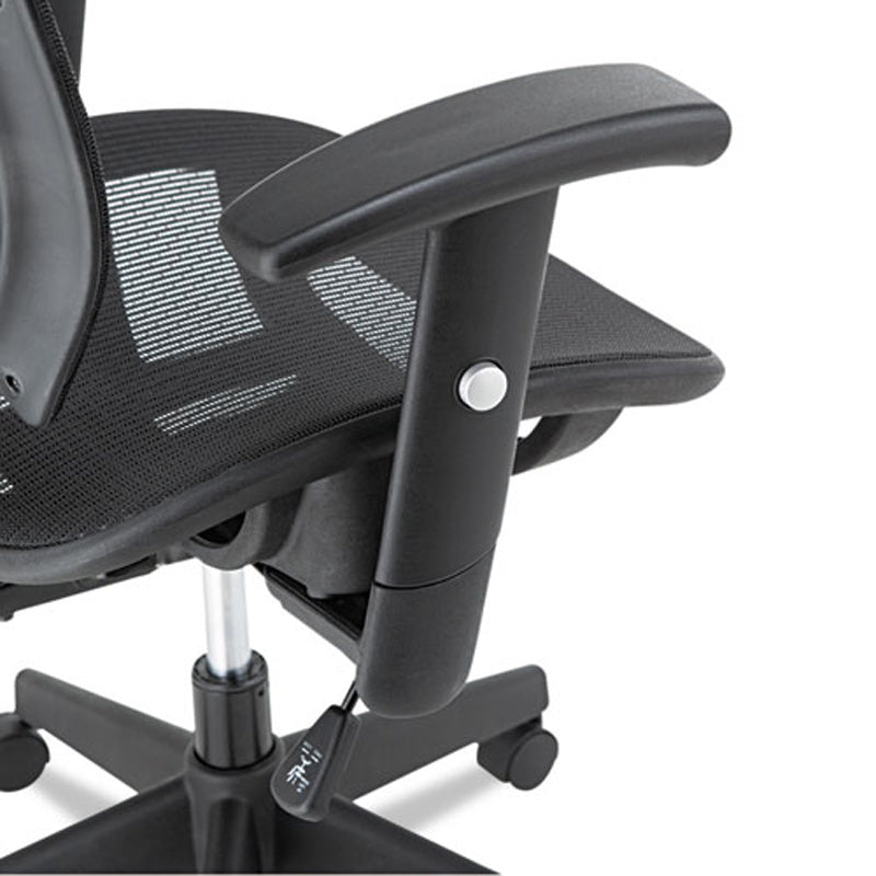 Epoch Suspension Mesh Multifunction Chair, Black w/Black