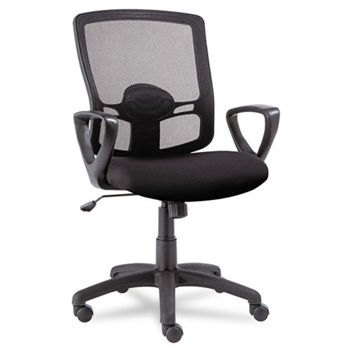 Etros Mesh Mid-Back Chair, Black w/Black