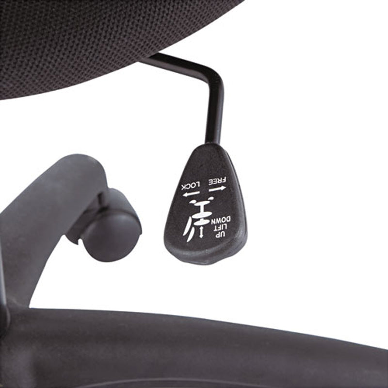 Etros Mesh Mid-Back Chair, Black w/Black