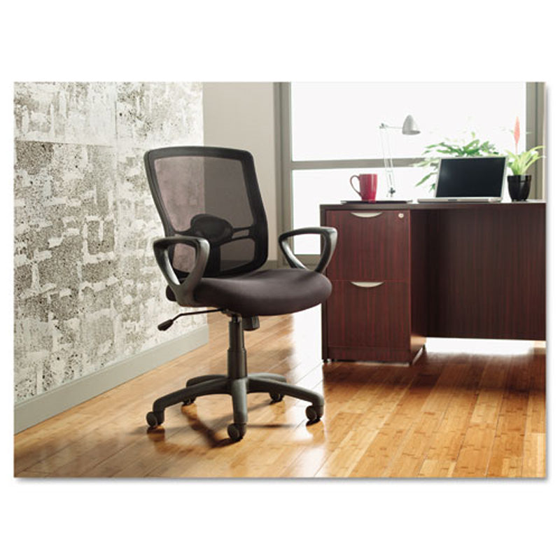 Etros Mesh Mid-Back Chair, Black w/Black