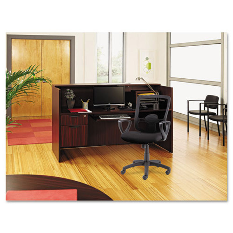 Etros Mesh Mid-Back Chair, Black w/Black