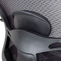 Etros Suspension Mesh Mid-Back Synchro Tilt Chair, Black w/Black