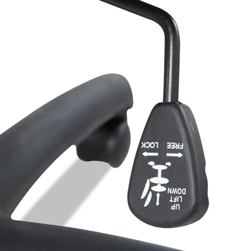 Etros Suspension Mesh Mid-Back Synchro Tilt Chair, Black w/Black