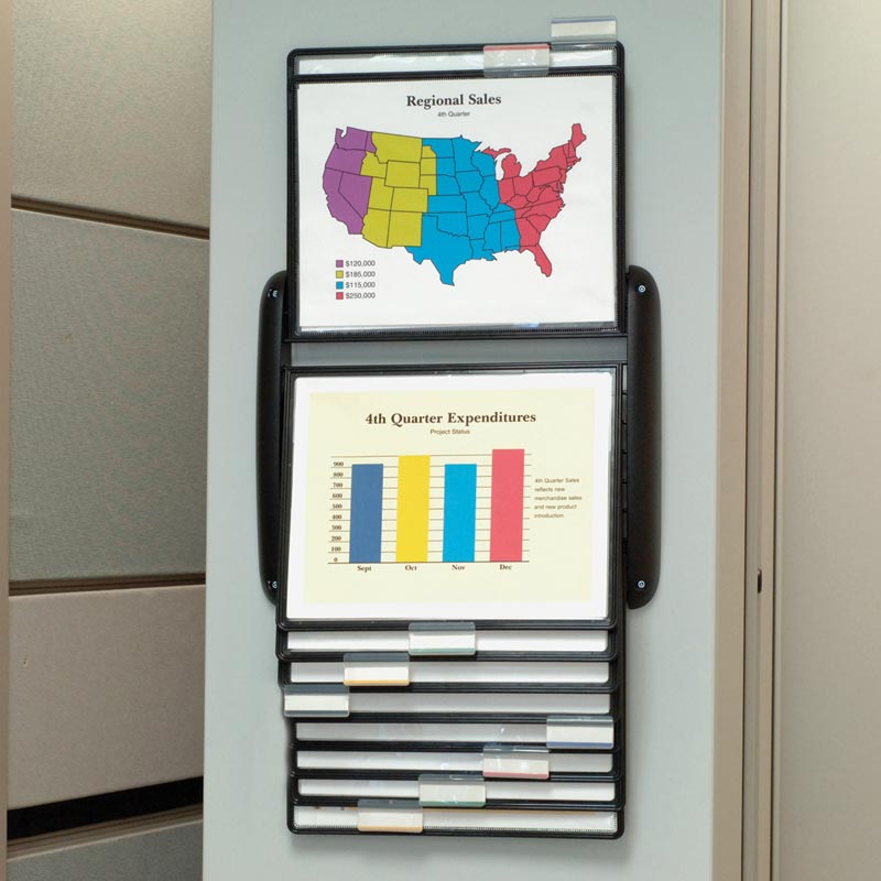 Flip-A-File 10-Pocket Wall Reference Organizer