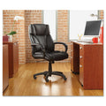 Fraze Executive High-Back Swivel/Tilt Chair, Black w/Black Leather