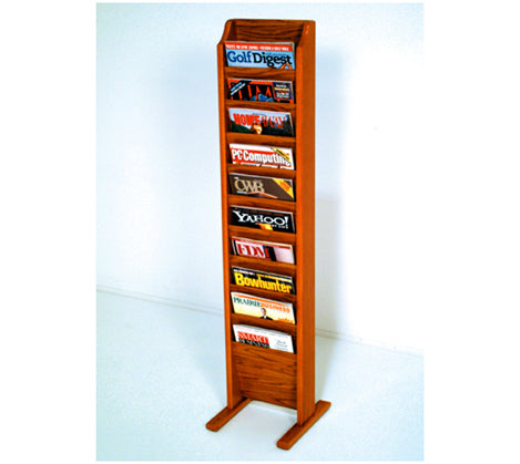 Free Standing 10 Pocket Magazine Rack