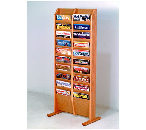 Free Standing 20 Pocket Magazine Rack