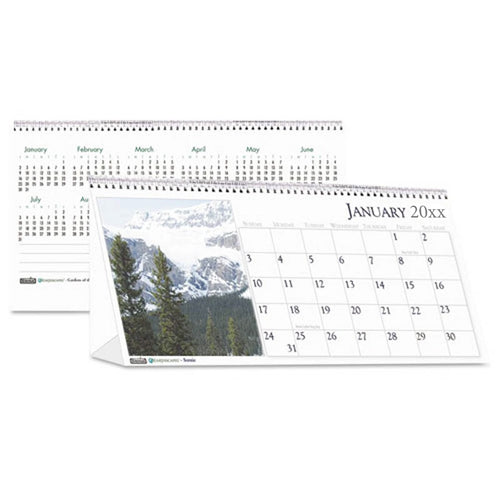 Scenic Photos Desk Tent Monthly Calendar, 8 1/2" X 4 1/2", 2024