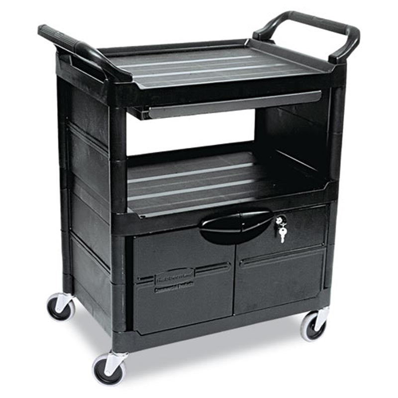 Rubbermaid Utility Cart with Locking Doors