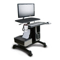 Height-Adjustable Monitor Workstation w/CPU & Printer Platforms (ABS Platforms)