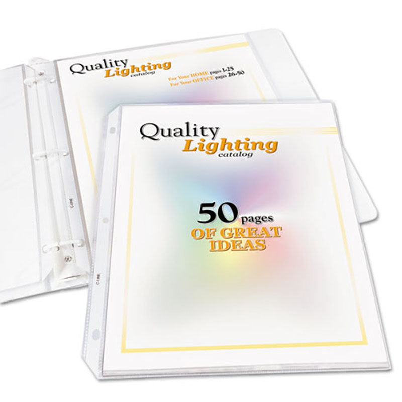 High-Capacity Poly Sheet Protectors, Letter, Clear (pack of 25)