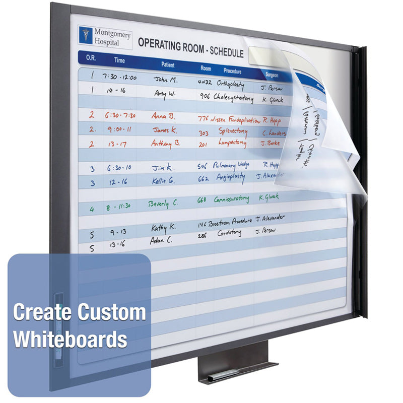 InView Customizable Whiteboard, Graphite Frame