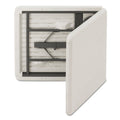 Indestructable Bi-Fold Rectangular Blow Molded Resin Folding Table, 60"w x 30"d x 29"h, Platinum