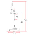 Sit/Stand Mobile Laptop Workstation w/XL Tablet Holder